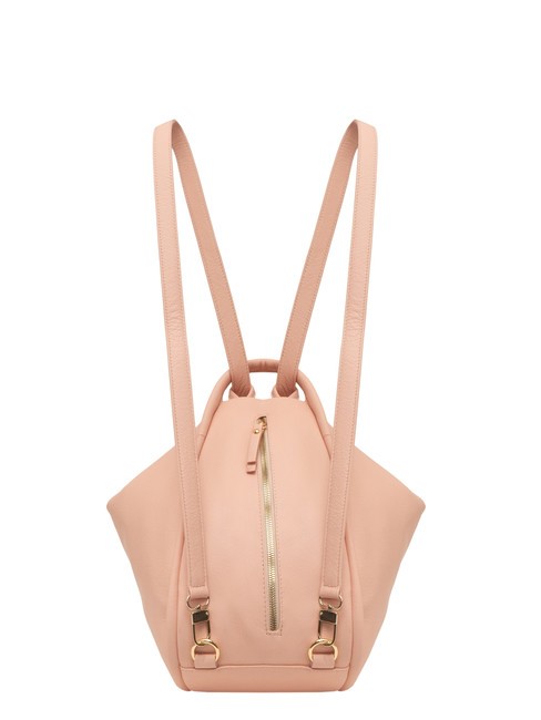 TRIO Nappa leather satchel backpack powder pink - Women’s Bags