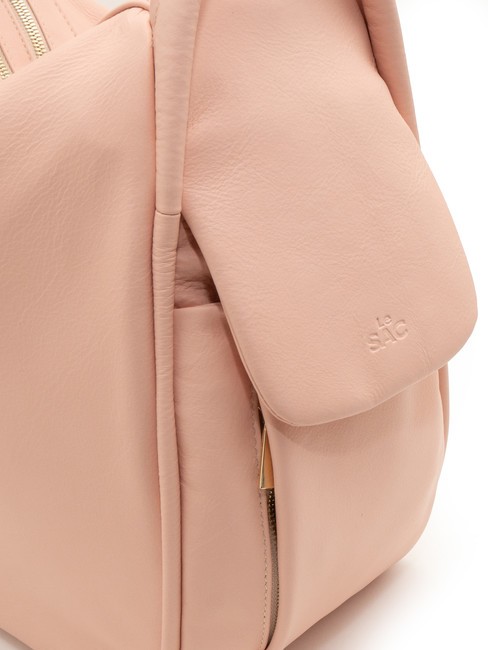 TRIO Nappa leather satchel backpack powder pink - Women’s Bags