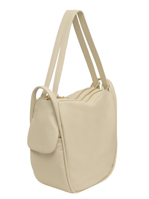 TRIO Nappa leather satchel backpack cream - Women’s Bags