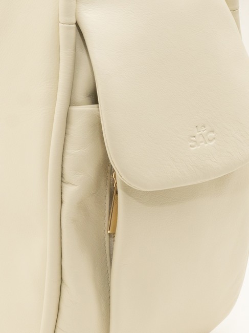 TRIO Nappa leather satchel backpack cream - Women’s Bags