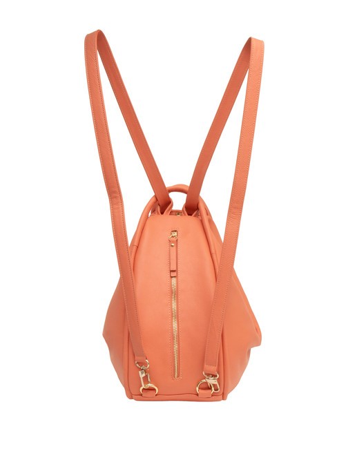 TRIO Nappa leather satchel backpack dark salmon - Women’s Bags