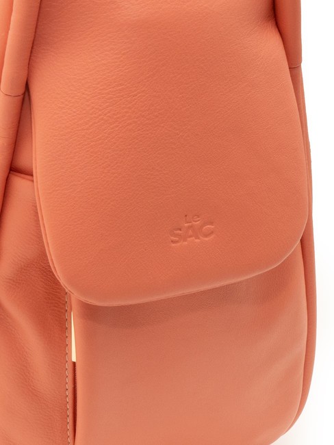 TRIO Nappa leather satchel backpack dark salmon - Women’s Bags