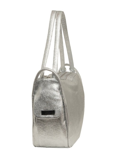 TRIO Metallic leather satchel backpack silver - Women&rsquo;s Bags