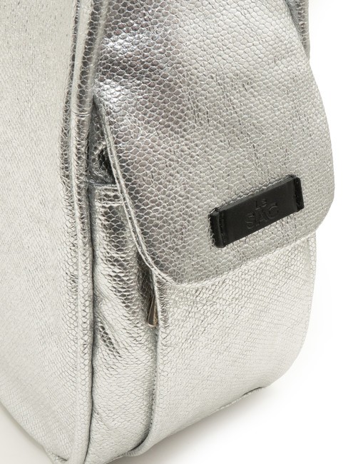 TRIO Metallic leather satchel backpack silver - Women&rsquo;s Bags