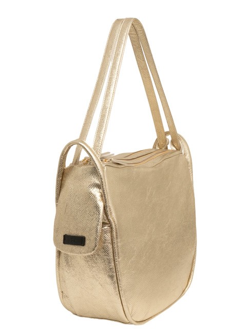 TRIO Metallic leather satchel backpack gold - Women&rsquo;s Bags