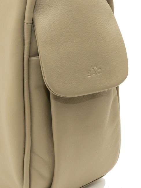 TRIO  Hammered leather satchel backpack turtledove - Women’s Bags