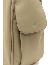 LESAC TRIO  Hammered leather satchel backpack turtledove - Women’s Bags - 7