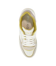 PINKO MANDY Women's Sneakers white/lime - Women’s shoes - 4