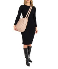 LESAC TRIO  Hammered leather satchel backpack rose - Women’s Bags - 7