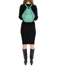LESAC TRIO  Hammered leather satchel backpack light aqua green - Women’s Bags - 5