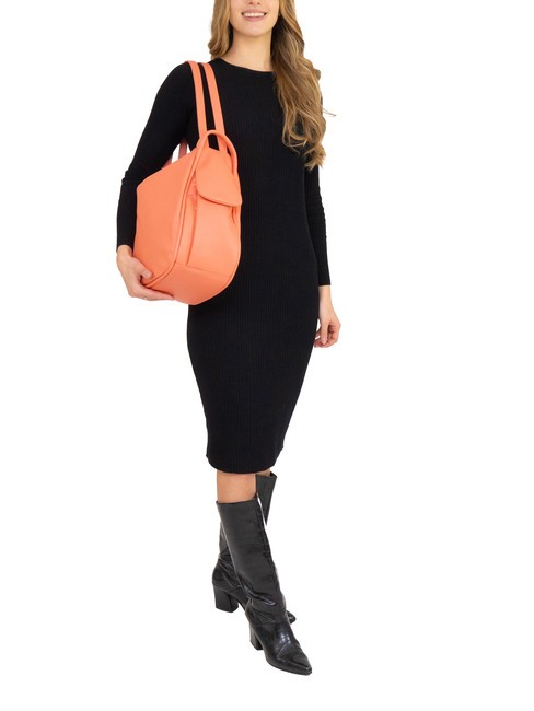 TRIO  Hammered leather satchel backpack salmon - Women’s Bags