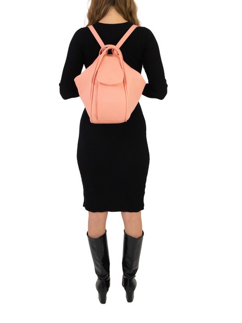 TRIO  Hammered leather satchel backpack antique pink - Women’s Bags