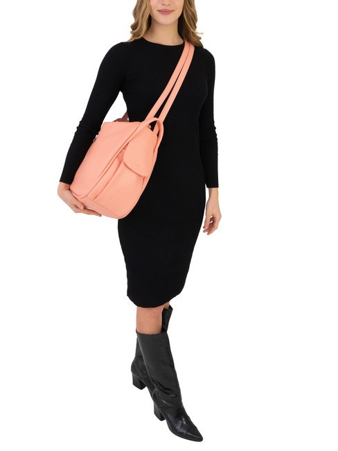 TRIO  Hammered leather satchel backpack antique pink - Women’s Bags