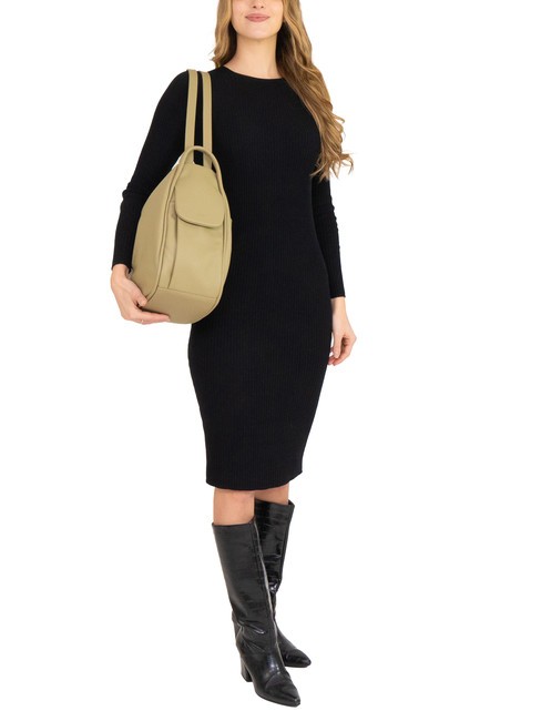 TRIO  Hammered leather satchel backpack turtledove - Women’s Bags