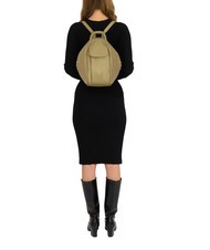 LESAC TRIO  Hammered leather satchel backpack turtledove - Women’s Bags - 5