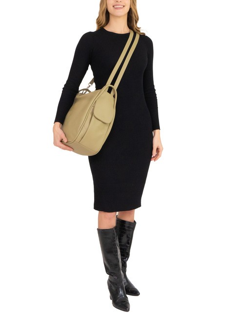 TRIO  Hammered leather satchel backpack turtledove - Women’s Bags