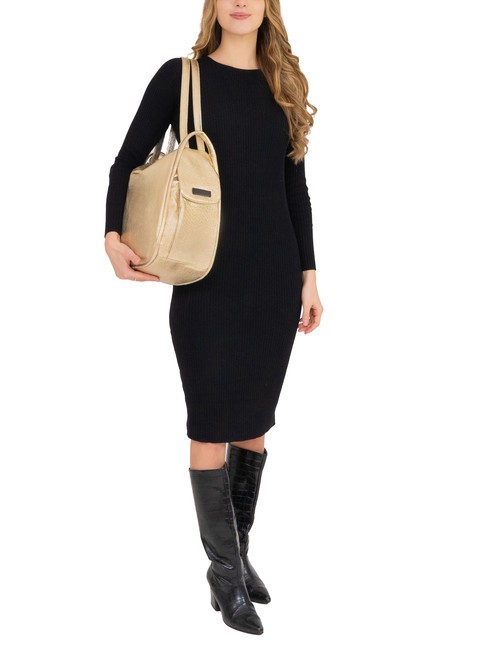 TRIO Metallic leather satchel backpack gold - Women&rsquo;s Bags