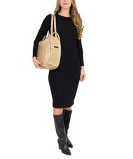 LESAC TRIO Metallic leather satchel backpack gold - Women&rsquo;s Bags - 4