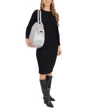 LESAC TRIO Metallic leather satchel backpack silver - Women&rsquo;s Bags - 4