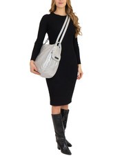 LESAC TRIO Metallic leather satchel backpack silver - Women&rsquo;s Bags - 6