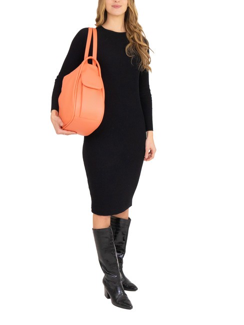 TRIO Nappa leather satchel backpack dark salmon - Women’s Bags