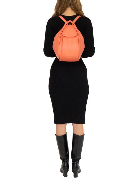 TRIO Nappa leather satchel backpack dark salmon - Women’s Bags