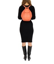 LESAC TRIO Nappa leather satchel backpack dark salmon - Women’s Bags - 5