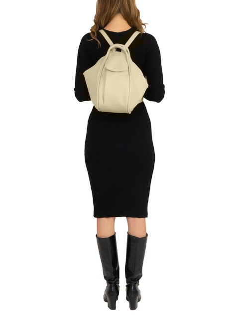 TRIO Nappa leather satchel backpack cream - Women’s Bags