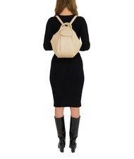 LESAC TRIO Nappa leather satchel backpack beige - Women’s Bags - 5