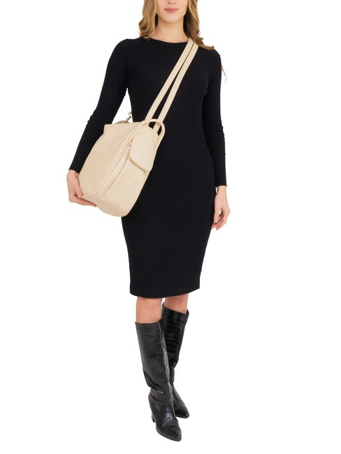 TRIO Nappa leather satchel backpack beige - Women’s Bags