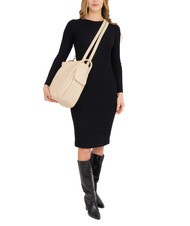 LESAC TRIO Nappa leather satchel backpack beige - Women’s Bags - 6