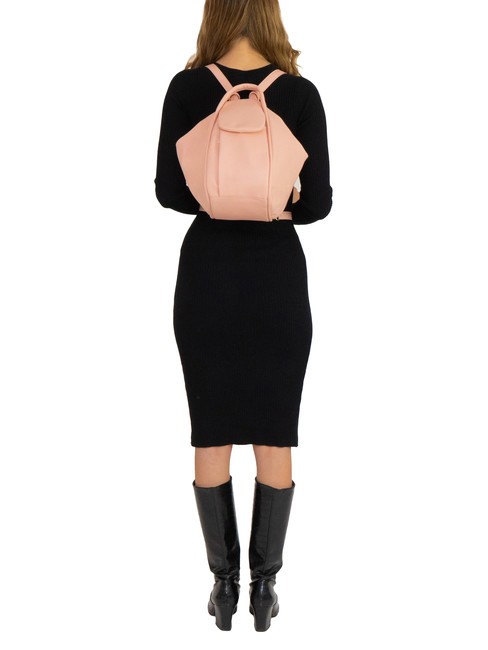 TRIO Nappa leather satchel backpack powder pink - Women’s Bags