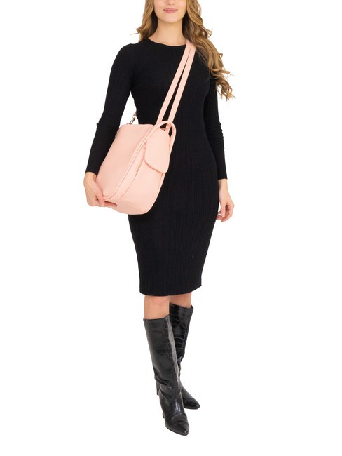 TRIO Nappa leather satchel backpack powder pink - Women’s Bags