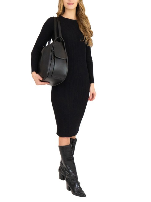 TRIO Nappa leather satchel backpack black19 - Women’s Bags