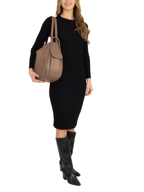 TRIO Nappa leather satchel backpack brown - Women’s Bags