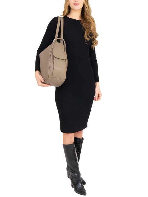 TRIO Nappa leather satchel backpack mud - Women’s Bags