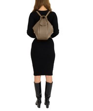 LESAC TRIO Nappa leather satchel backpack mud - Women’s Bags - 5