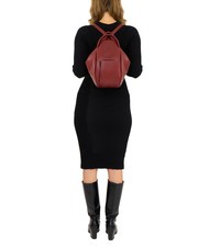 LESAC TRIO Nappa leather satchel backpack Bordeaux - Women’s Bags - 5