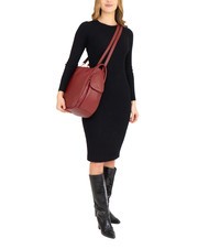 LESAC TRIO Nappa leather satchel backpack Bordeaux - Women’s Bags - 6