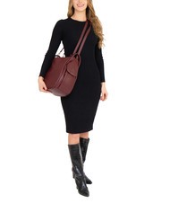 LESAC TRIO Nappa leather satchel backpack dark burgundy - Women’s Bags - 6