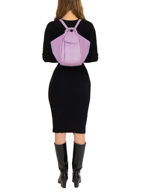 TRIO Nappa leather satchel backpack lilac - Women’s Bags