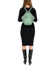 LESAC TRIO Nappa leather satchel backpack sage green - Women’s Bags - 5