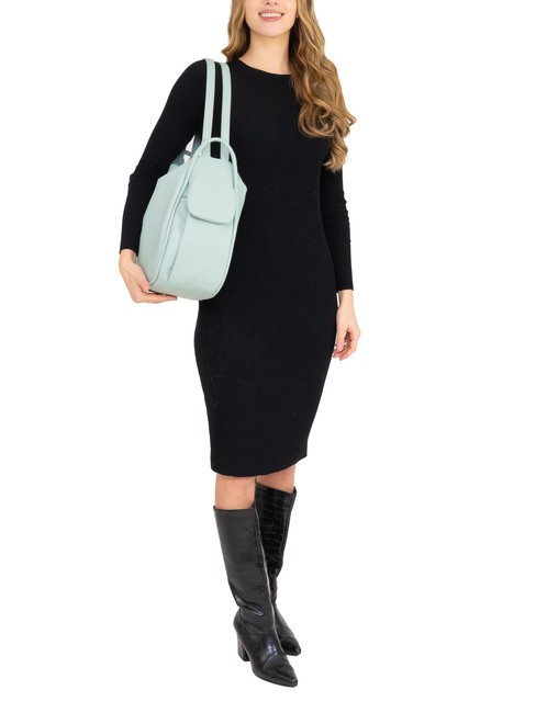 TRIO Nappa leather satchel backpack medium sage green - Women’s Bags