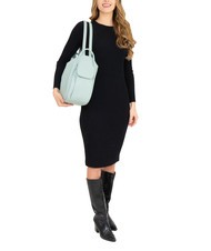 LESAC TRIO Nappa leather satchel backpack medium sage green - Women’s Bags - 4