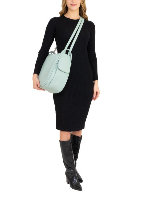 TRIO Nappa leather satchel backpack medium sage green - Women’s Bags