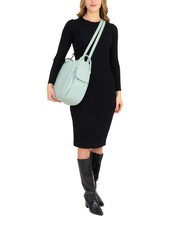 LESAC TRIO Nappa leather satchel backpack medium sage green - Women’s Bags - 6