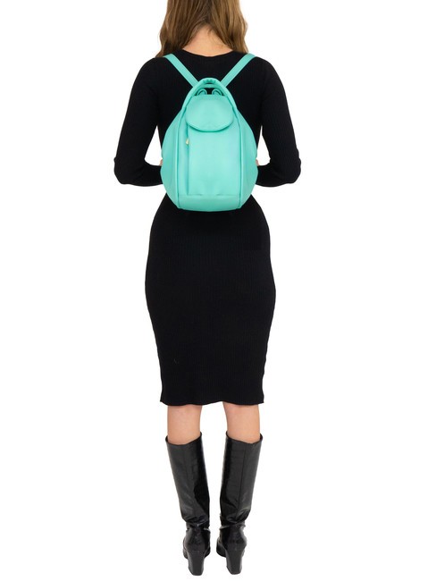 TRIO Nappa leather satchel backpack light sage green - Women’s Bags