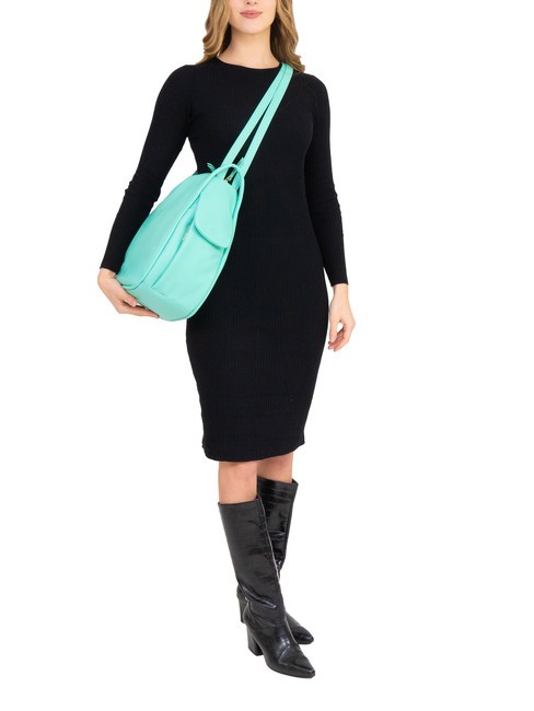 TRIO Nappa leather satchel backpack light sage green - Women’s Bags