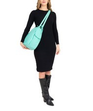 LESAC TRIO Nappa leather satchel backpack light sage green - Women’s Bags - 6