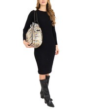 LESAC TRIO Python leather satchel backpack gray python - Women’s Bags - 4